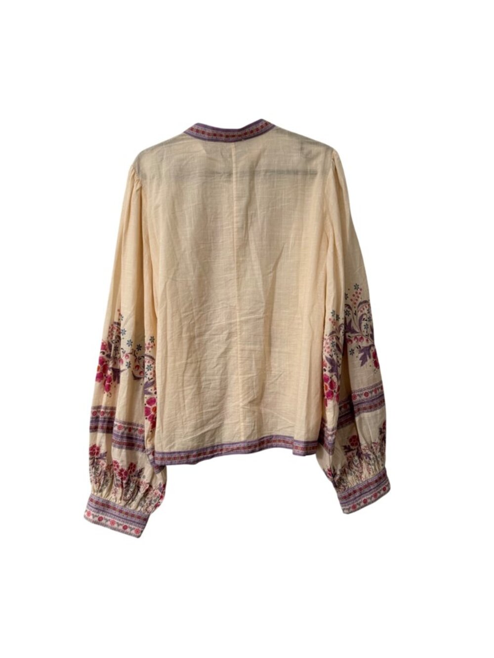 Anthropologie Let Me Be Pastel Floral Embroidered Blouse Womens Medium - Picture 7 of 7